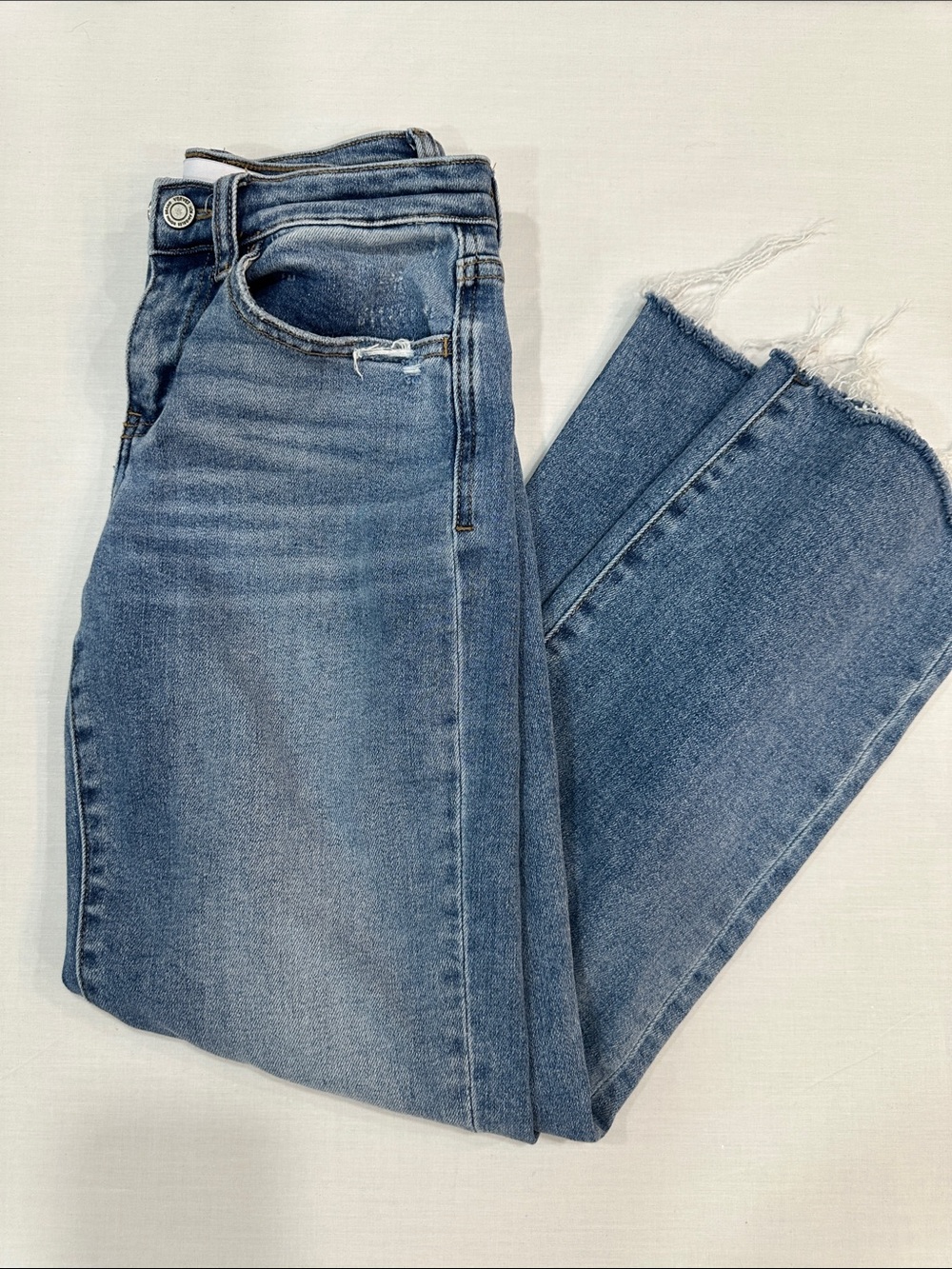 Cropped Ankle Women's Jeans in Faded Blue